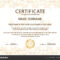 Printable Ribbon For Recognition | Certificate Template Gold Throughout Retirement Certificate Template