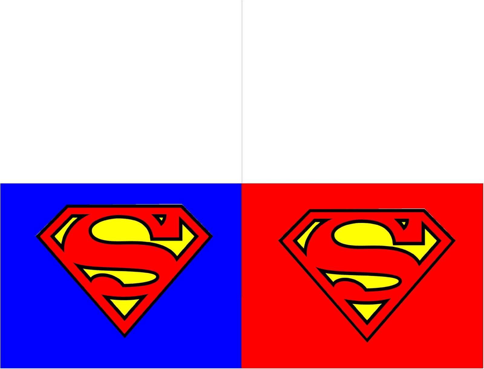 Printable Superman Logos Pertaining To Superman Birthday Card Template