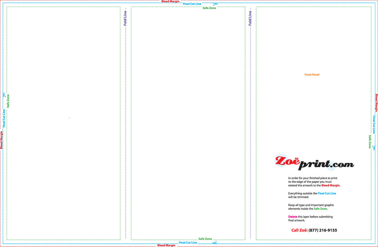 Printing Templates – Zoeprint Regarding 8.5 X11 Brochure Template