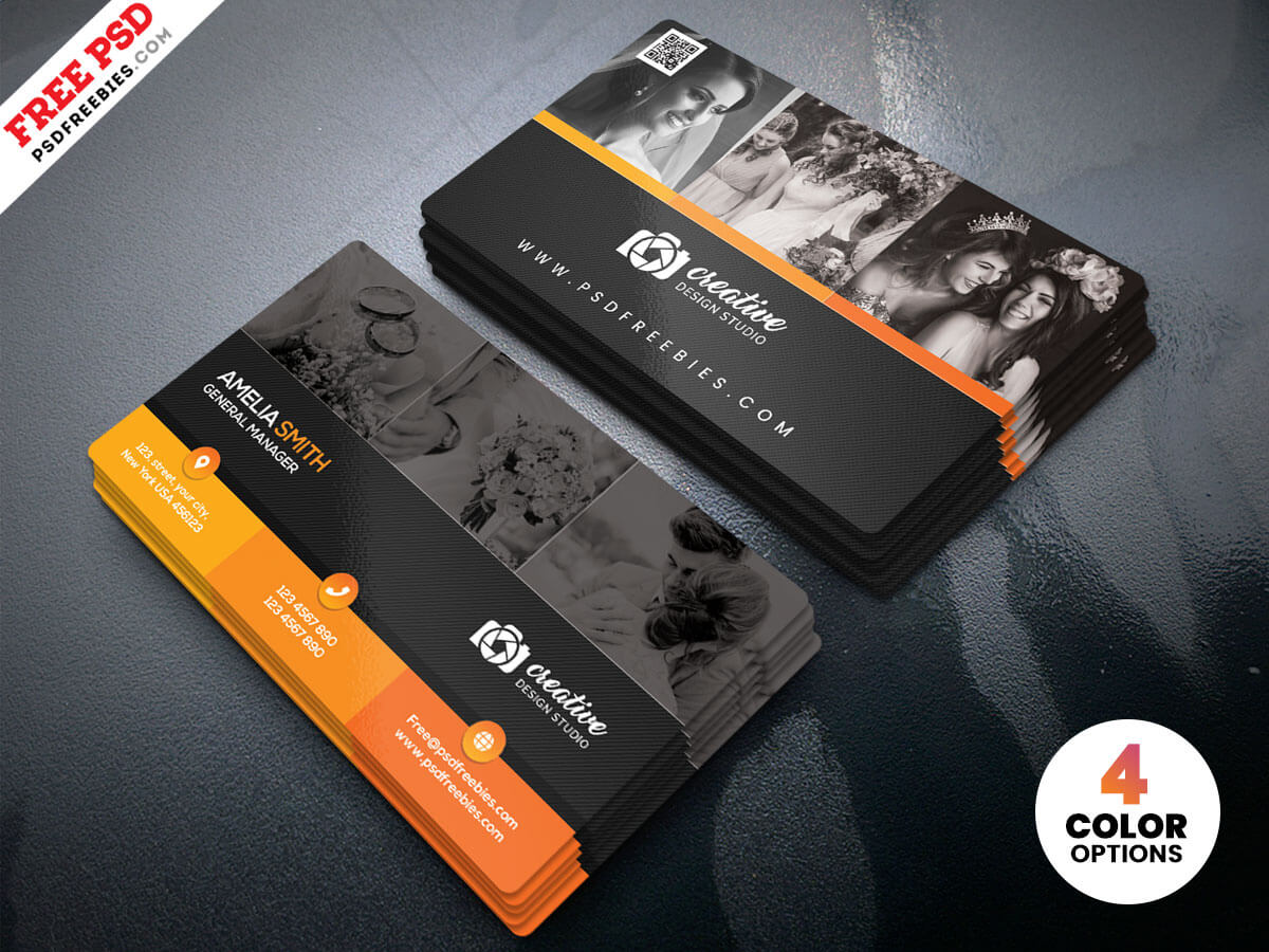 Professional Photographer Business Card Design Psd Throughout Photography Business Card Template Photoshop
