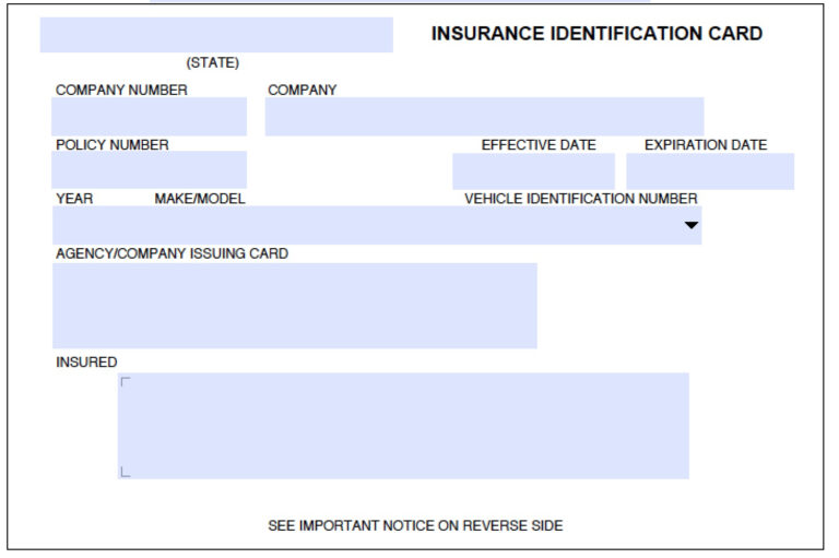 Proof Of Auto Insurance Template Free Calep midnightpig co Intended 