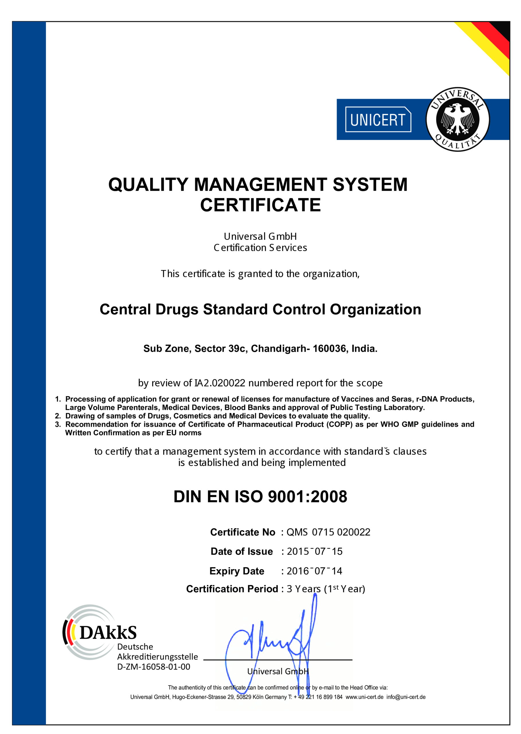 Quality Management System Certificate | Templates At Throughout Certificate Of Manufacture Template
