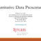 Quantitative Data Presentation Rutgers University Education Inside Rutgers Powerpoint Template