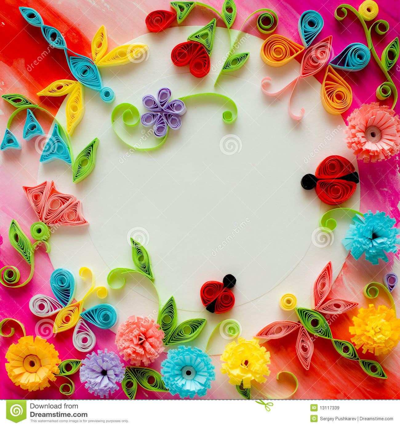 Quilling Greeting Card Blank Template Stock Image – Image Of Throughout Free Blank Greeting Card Templates For Word