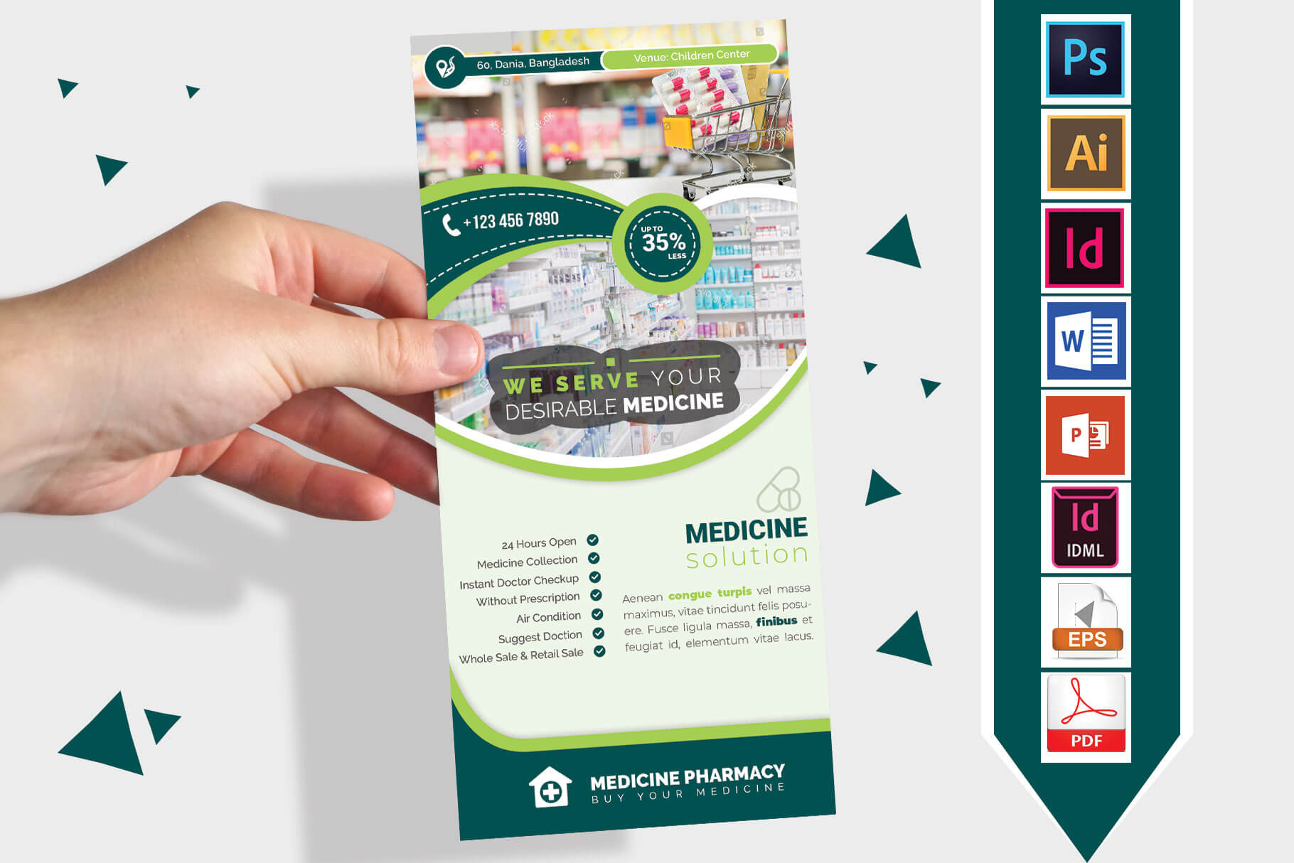 Rack Card | Pharmacy Dl Flyer Vol 01 For Free Rack Card Template Word