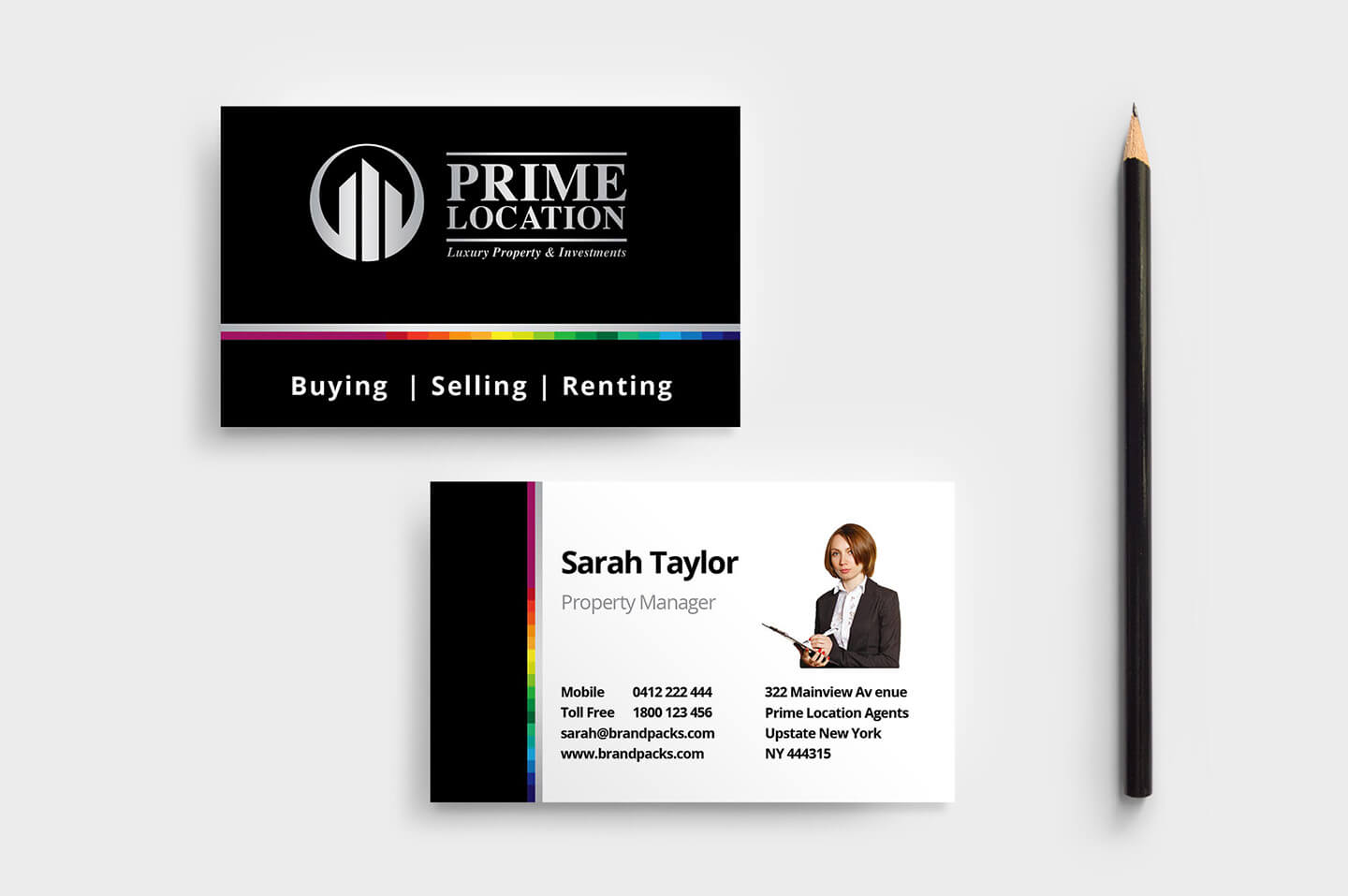 Realtor Business Card Template In Psd, Ai & Vector – Brandpacks Intended For Real Estate Agent Business Card Template