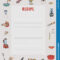 Recipe Card. Cookbook Page. Design Template With Kitchen With Recipe Card Design Template