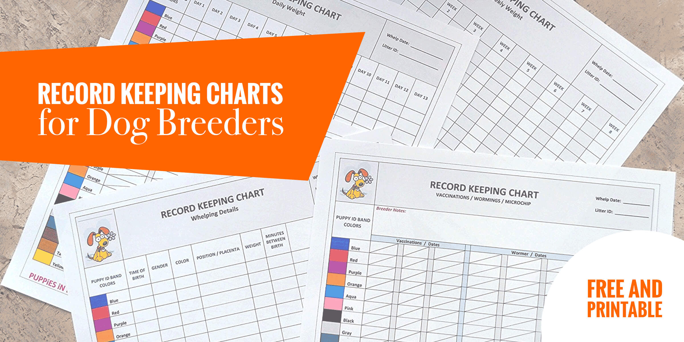 Record Keeping Charts For Breeders — Free Printable Puppy Forms Intended For Dog Grooming Record Card Template