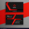 Red And Black Geometric Business Card Template Throughout Adobe Illustrator Card Template