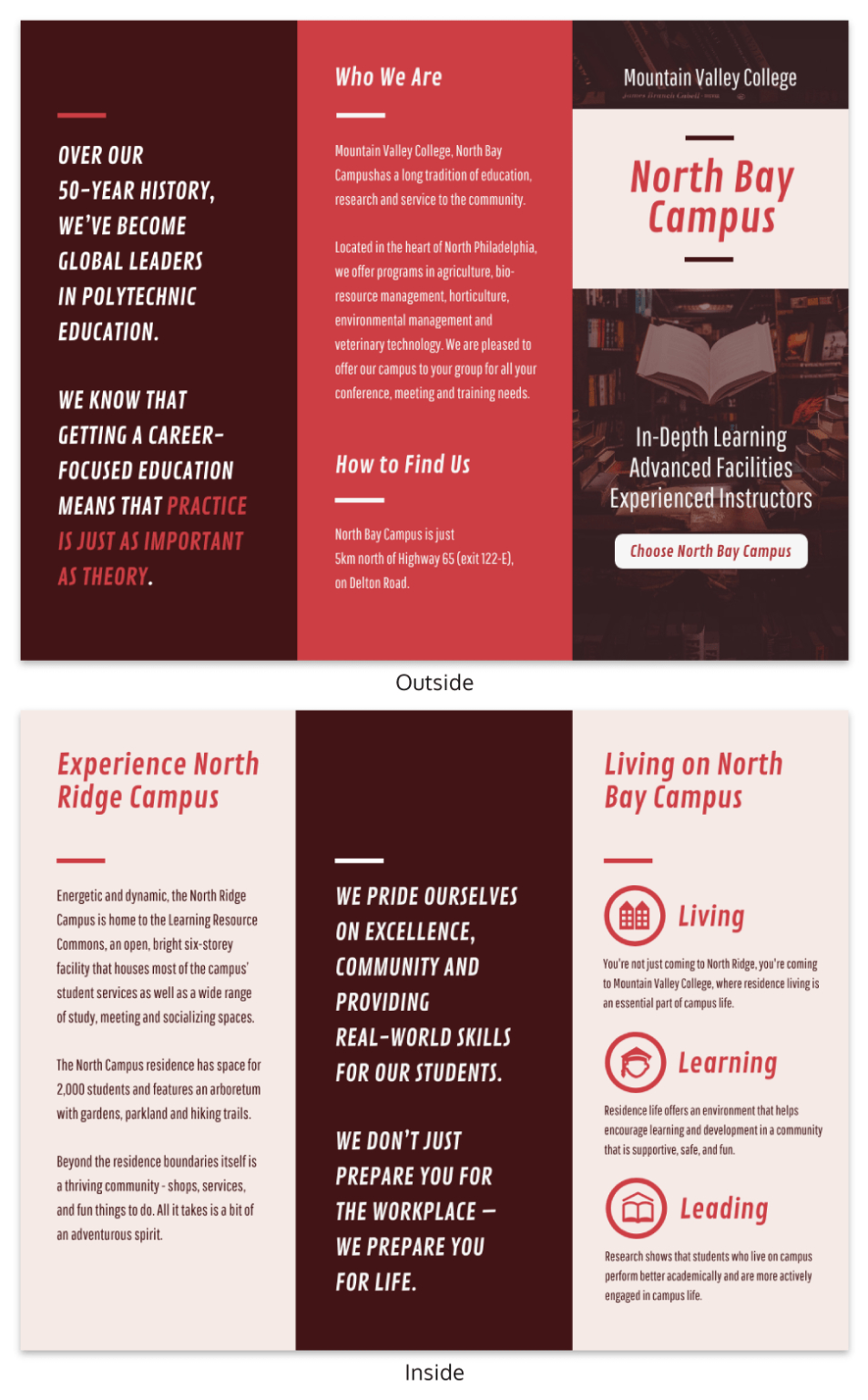 red-college-campus-tri-fold-brochure-template-pertaining-to-student-brochure-template