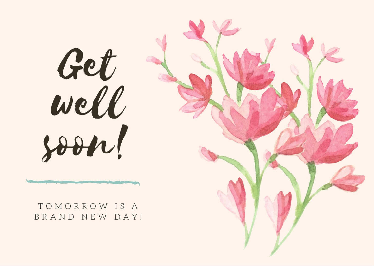 red-flowers-get-well-soon-card-templatescanva-throughout-get-well-card-template-professional