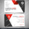 Red Fold Modern Creative Business Card Stock Vector (Royalty Within Fold Over Business Card Template