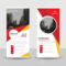 Red Yellow Circle Roll Up Business Brochure Flyer Banner Design.. For Pop Up Brochure Template