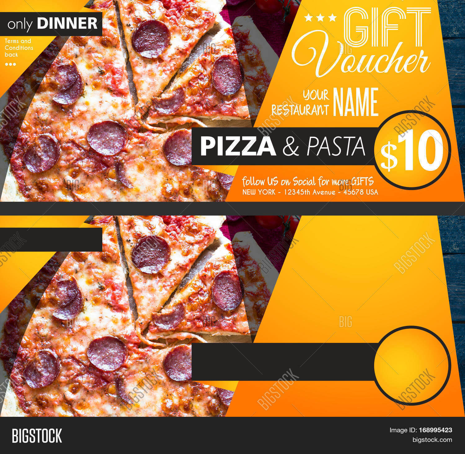 Restaurant Gift Image & Photo (Free Trial) | Bigstock With Regard To Pizza Gift Certificate Template