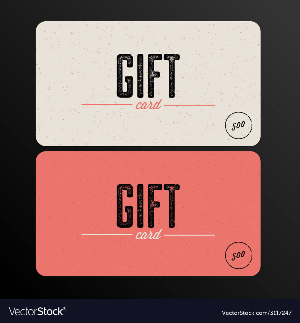 Retro Gift Card Template Regarding Gift Card Template Illustrator