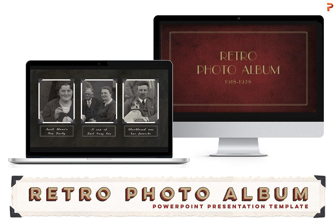 Retro Photo Album Ppt Template Intended For Powerpoint Photo Album Template