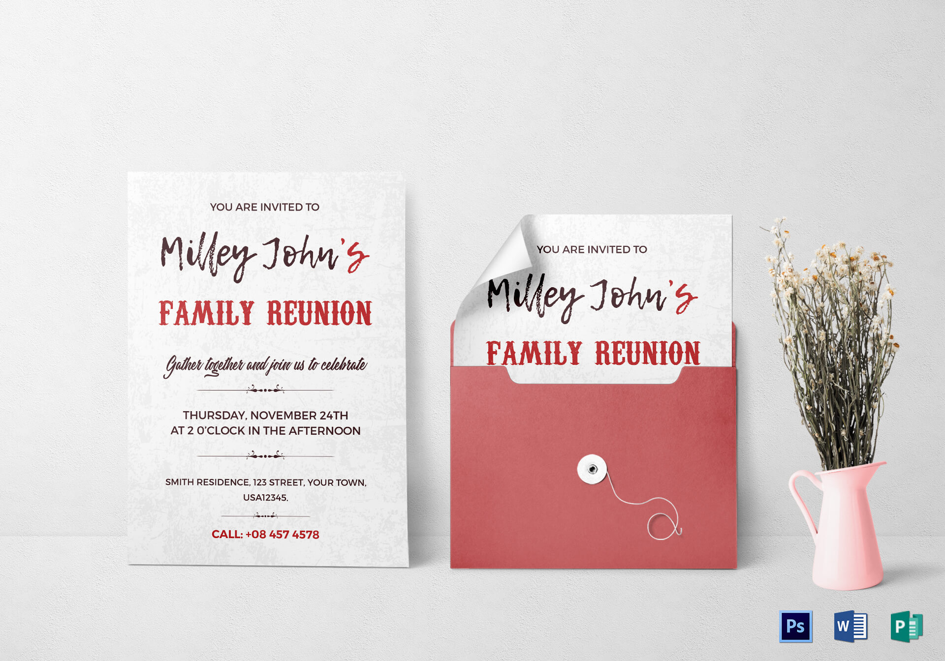Reunion Invitation Card Design - Yeppe For Reunion Invitation Card Templates
