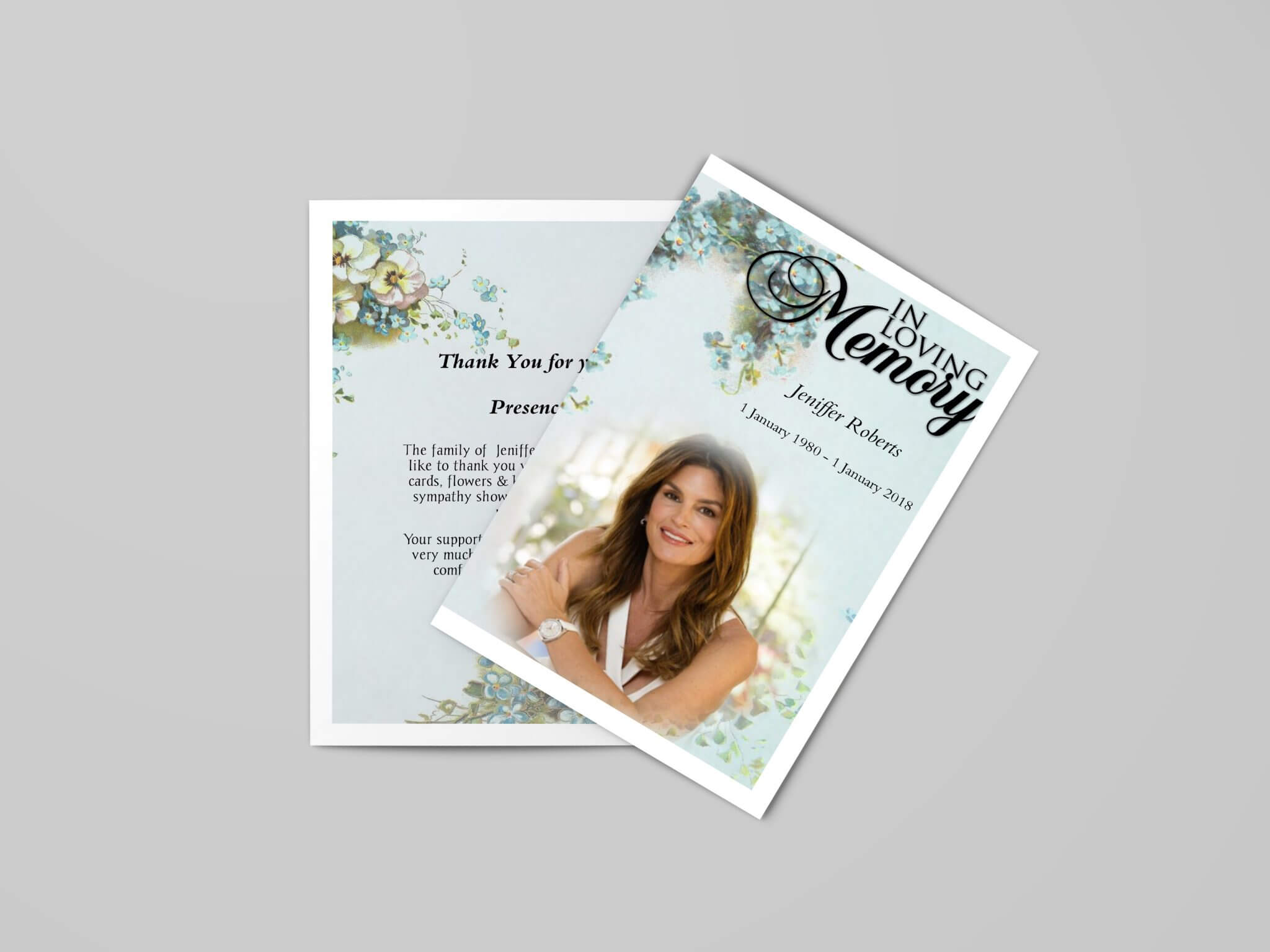 Royal Natural Funeral Program Template Intended For Memorial Cards For Funeral Template Free