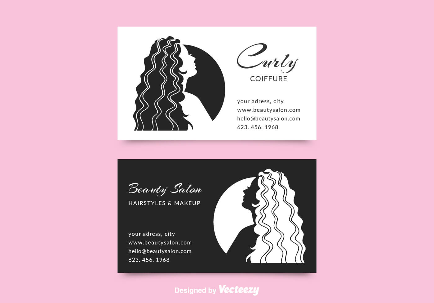 Salon Business Card Free Vector Art – (91 Free Downloads) In Hairdresser Business Card Templates Free