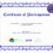 Sample Certificate Of Participation Template – Calep Inside Sample Certificate Of Participation Template