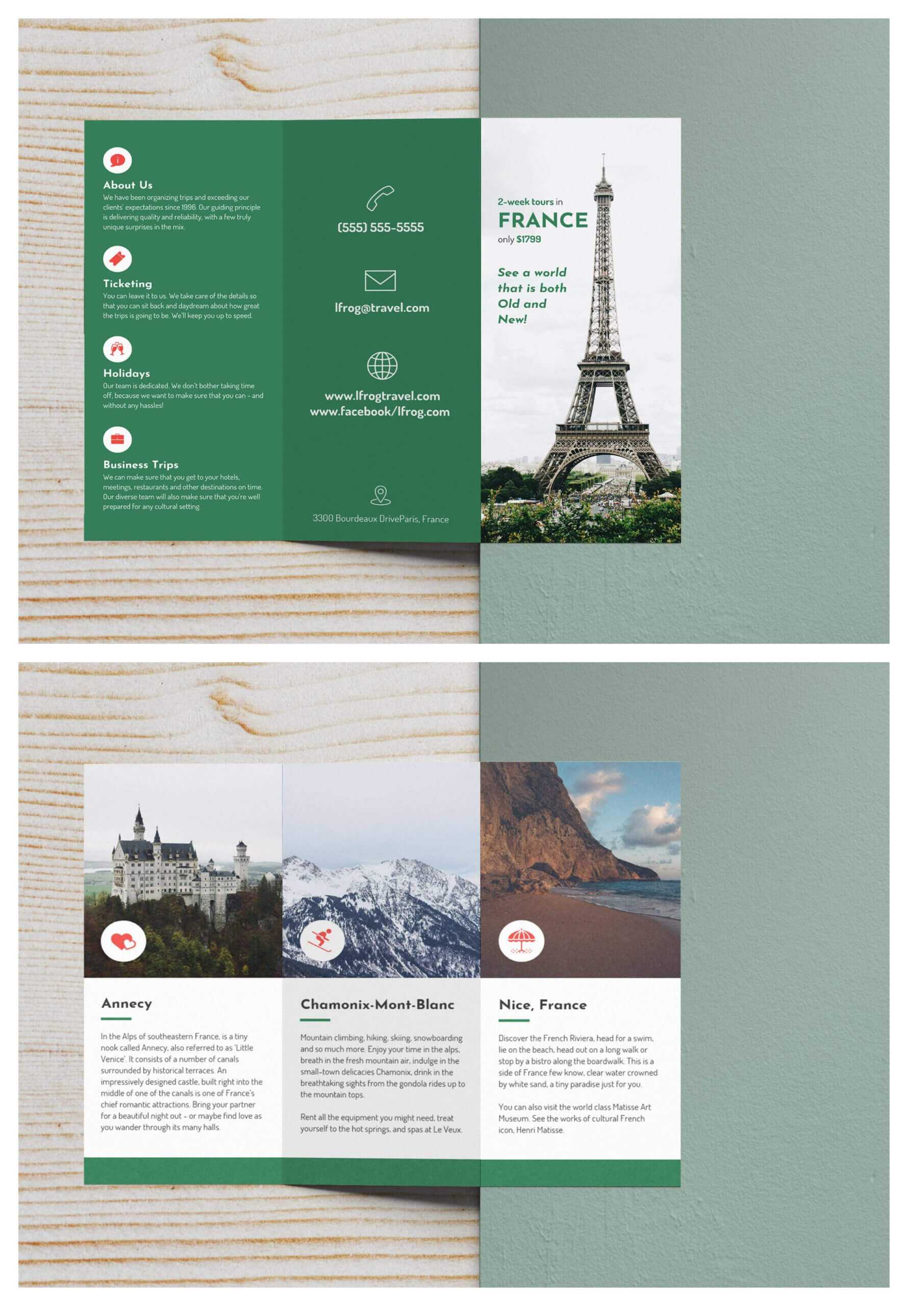 Travel Brochure Template For Students Free Sample Example Format 