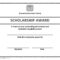 Scholarship Award Certificate Template Pertaining To Blank Award Certificate Templates Word