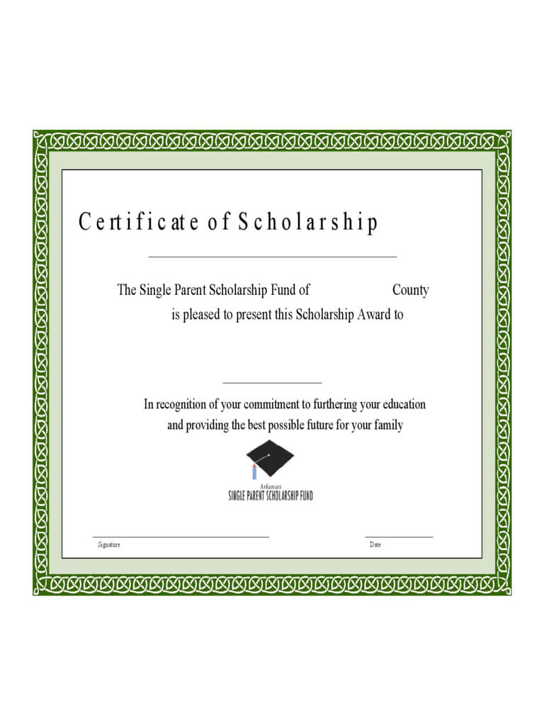 Scholarship Certificate – 3 Free Templates In Pdf, Word In Generic Certificate Template