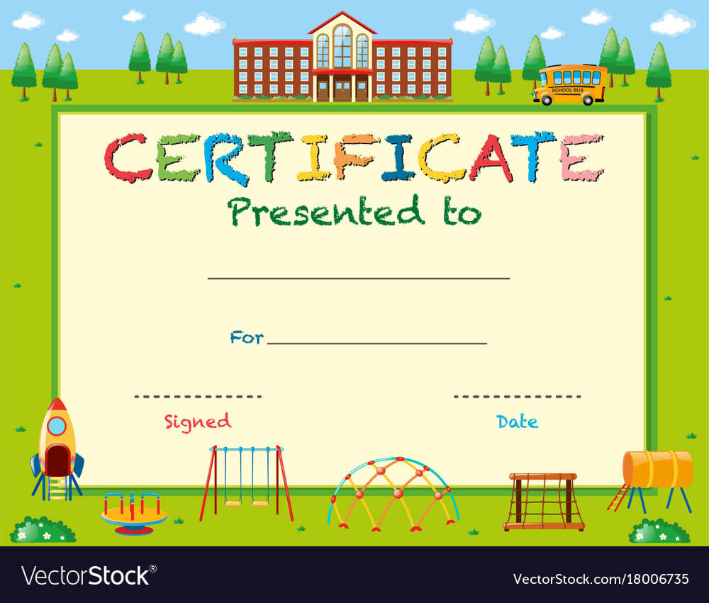 School Certificate Template – Calep.midnightpig.co Pertaining To Free Vbs Certificate Templates