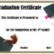 School Graduation Certificates | Customize Online With Or In 5Th Grade Graduation Certificate Template