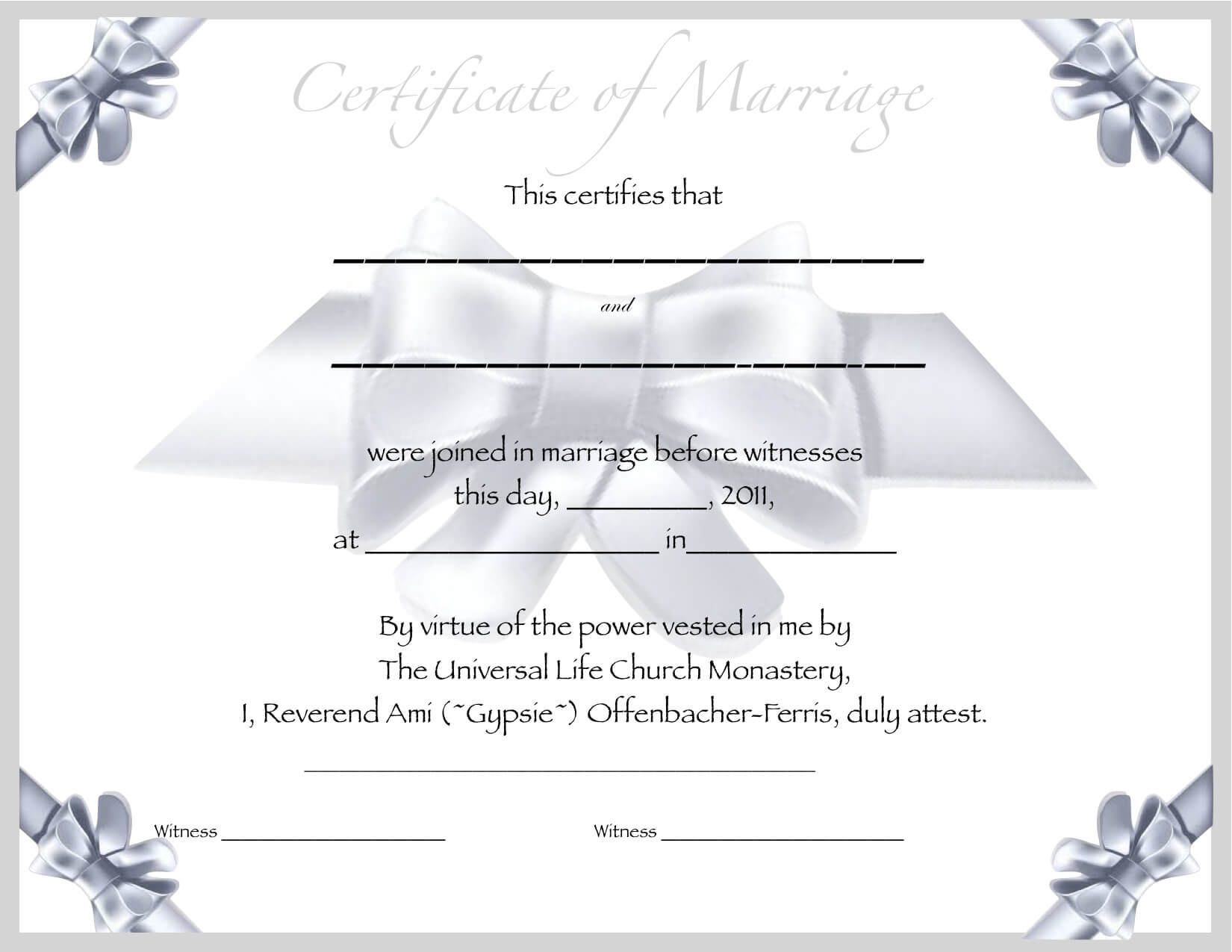 Seal Certified Editable Marriage Certificate Template Inside Certificate Of Marriage Template