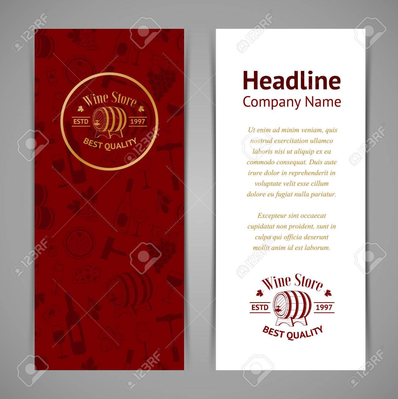 Set Of Business Cards. Templates For Wine Company Inside Company Business Cards Templates