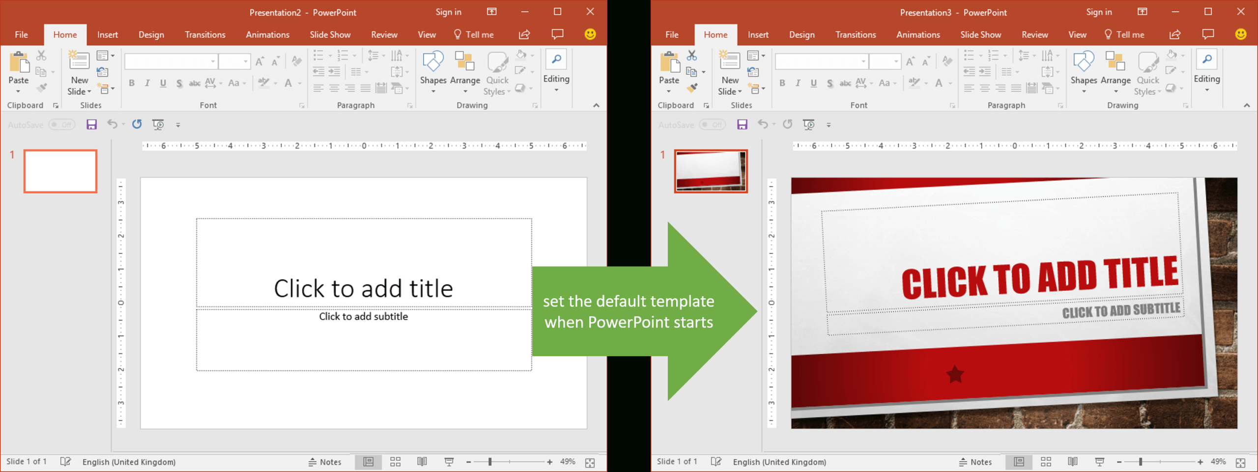 Set The Default Template When Powerpoint Starts | Youpresent Pertaining To How To Change Template In Powerpoint