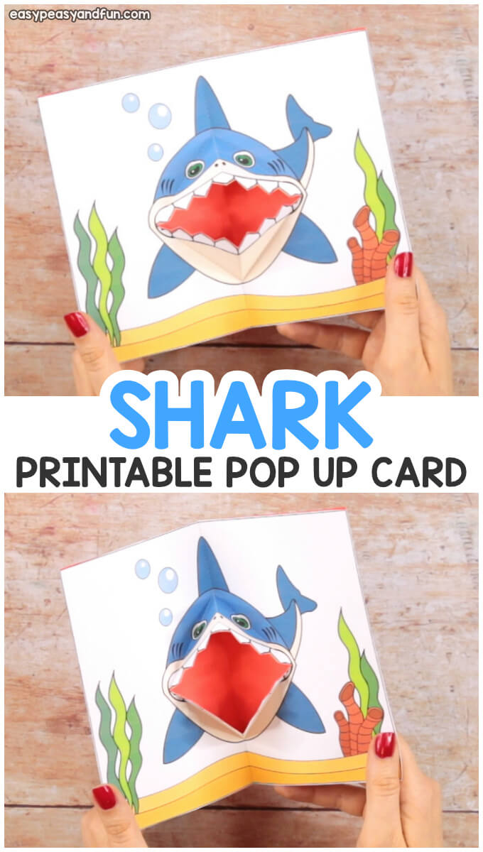 Shark Pop Up Card – Easy Peasy And Fun Intended For Free Printable Pop Up Card Templates