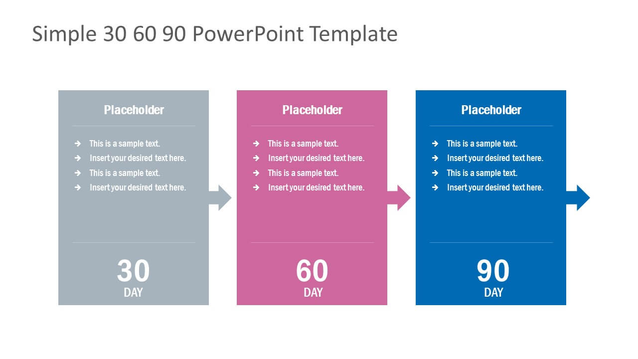 Simple 30 60 90 Day Powerpoint Template With 30 60 90 Day Plan Template Powerpoint