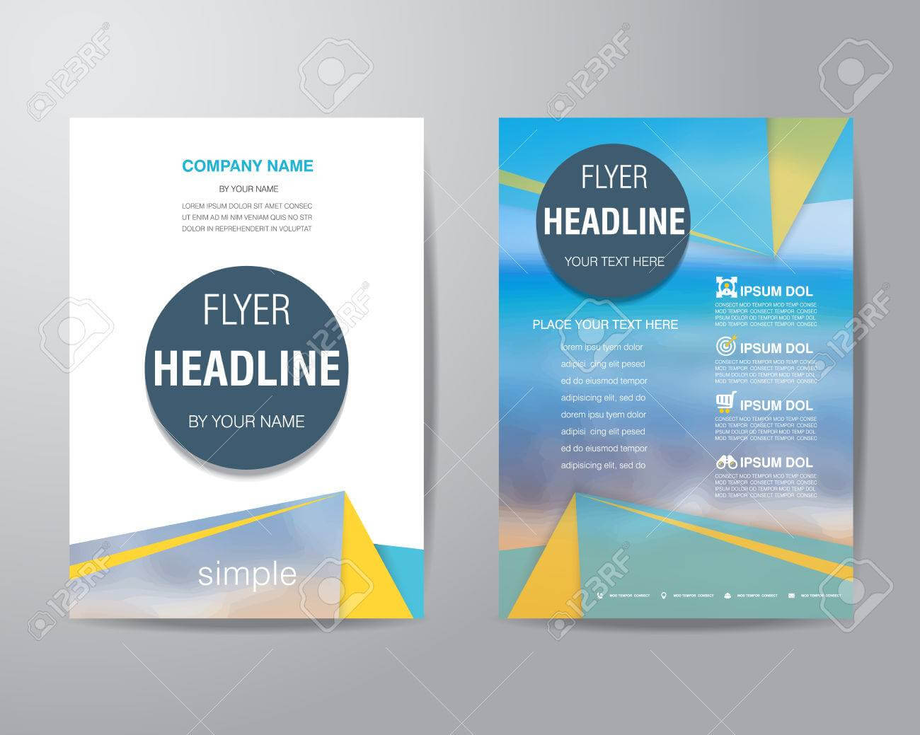 Simple Brochure Design Templates – Yeppe Throughout One Page Brochure Template