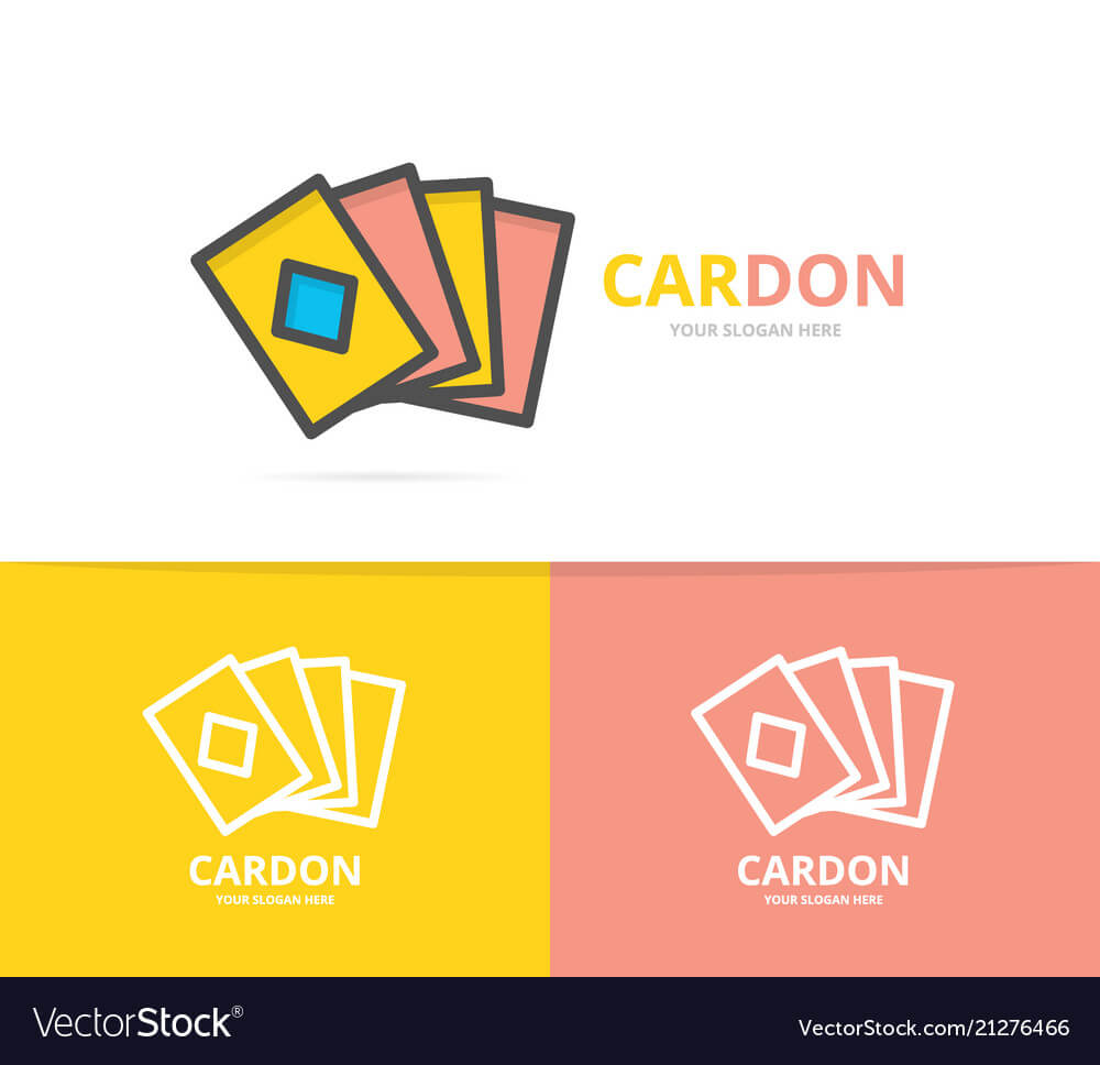 Simple Playing And Game Cards Logo Design Template Pertaining To Template For Game Cards