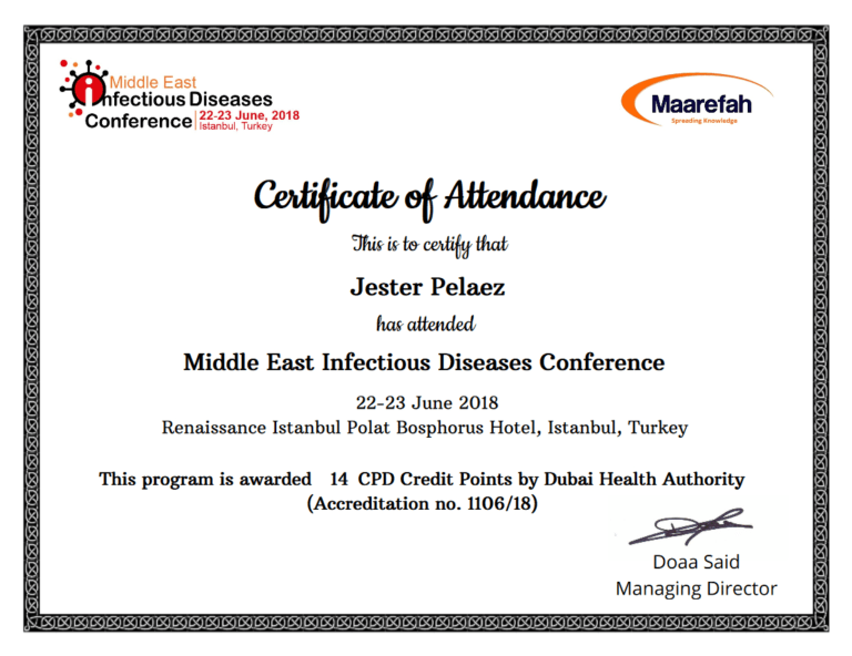 Certificate Of Attendance Conference Template