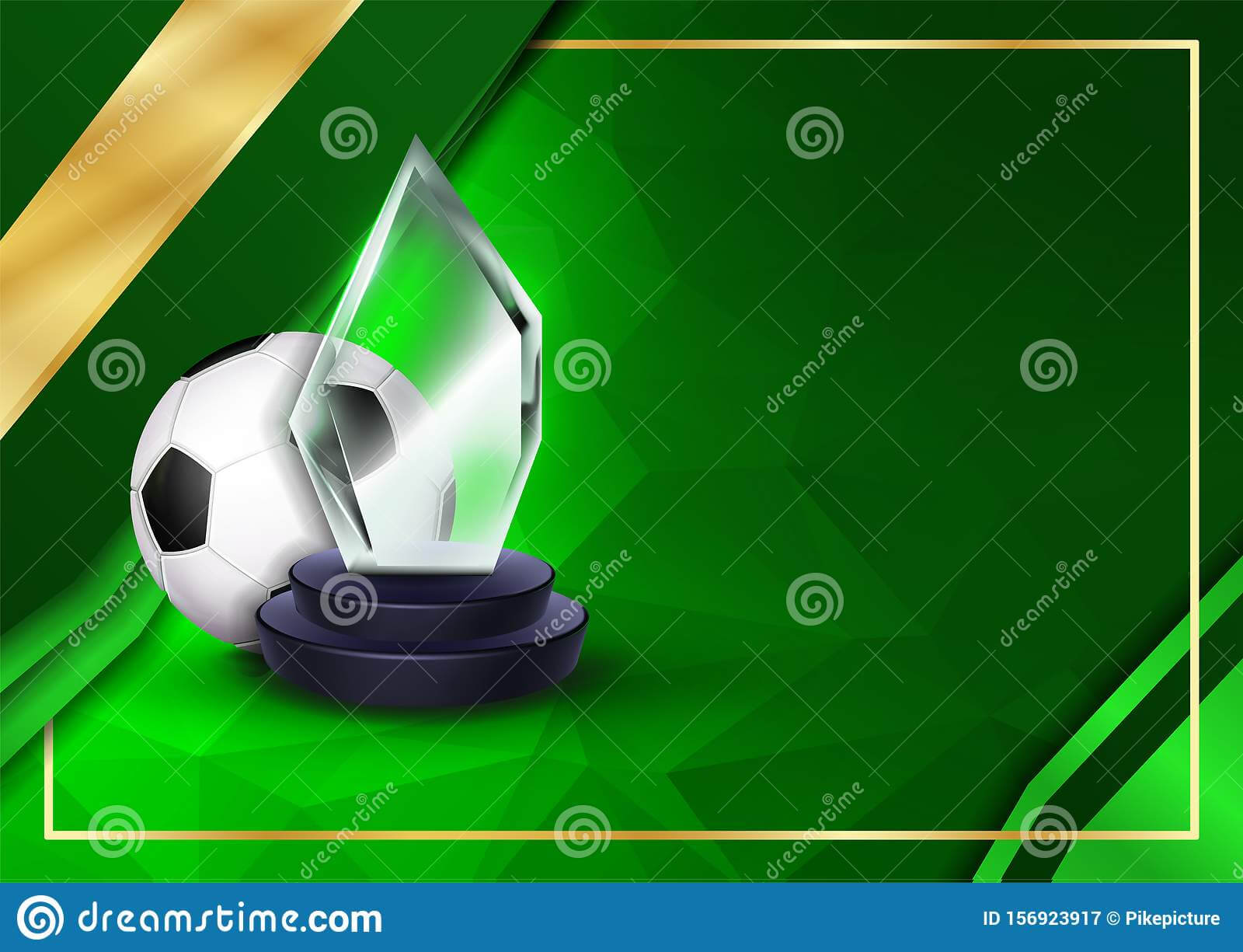 Soccer Certificate Diploma With Glass Trophy Vector. Sport Pertaining To Soccer Certificate Template Free