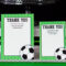 Soccer Party Decorations And Invitation Set With Soccer Thank You Card Template