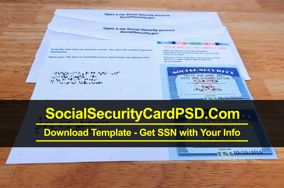 Social Security Card Psd Template Collection 2020 For Fake Social Security Card Template Download