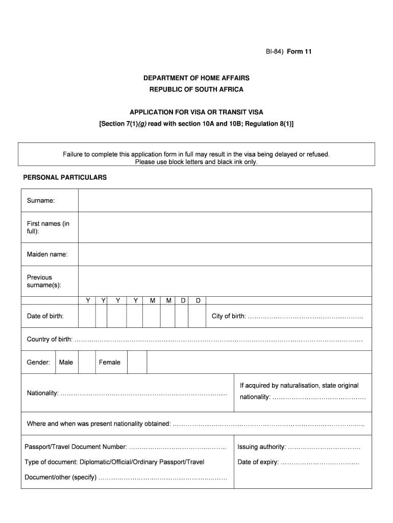 South African Application Form – Fill Online, Printable Within South African Birth Certificate Template