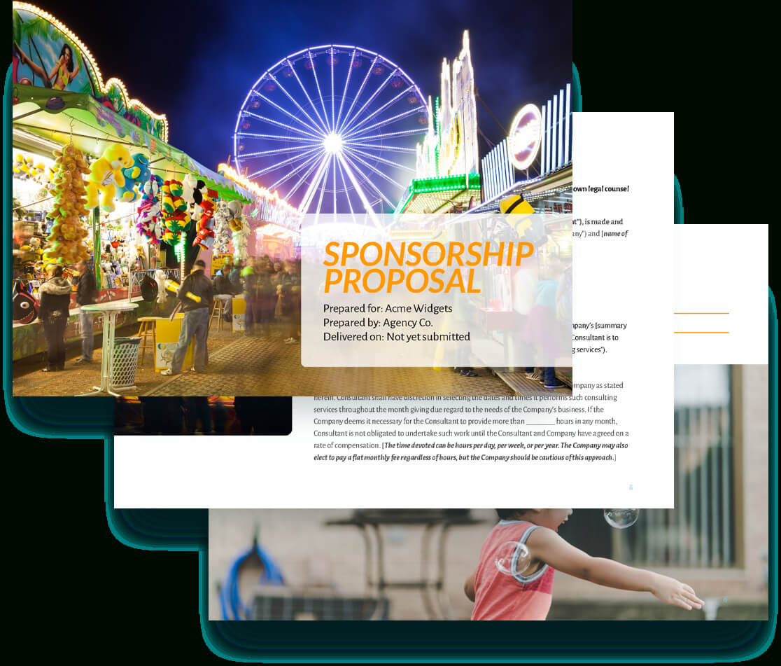 Sponsorship Proposal Template – Free Sample | Proposify Pertaining To Sponsor Card Template