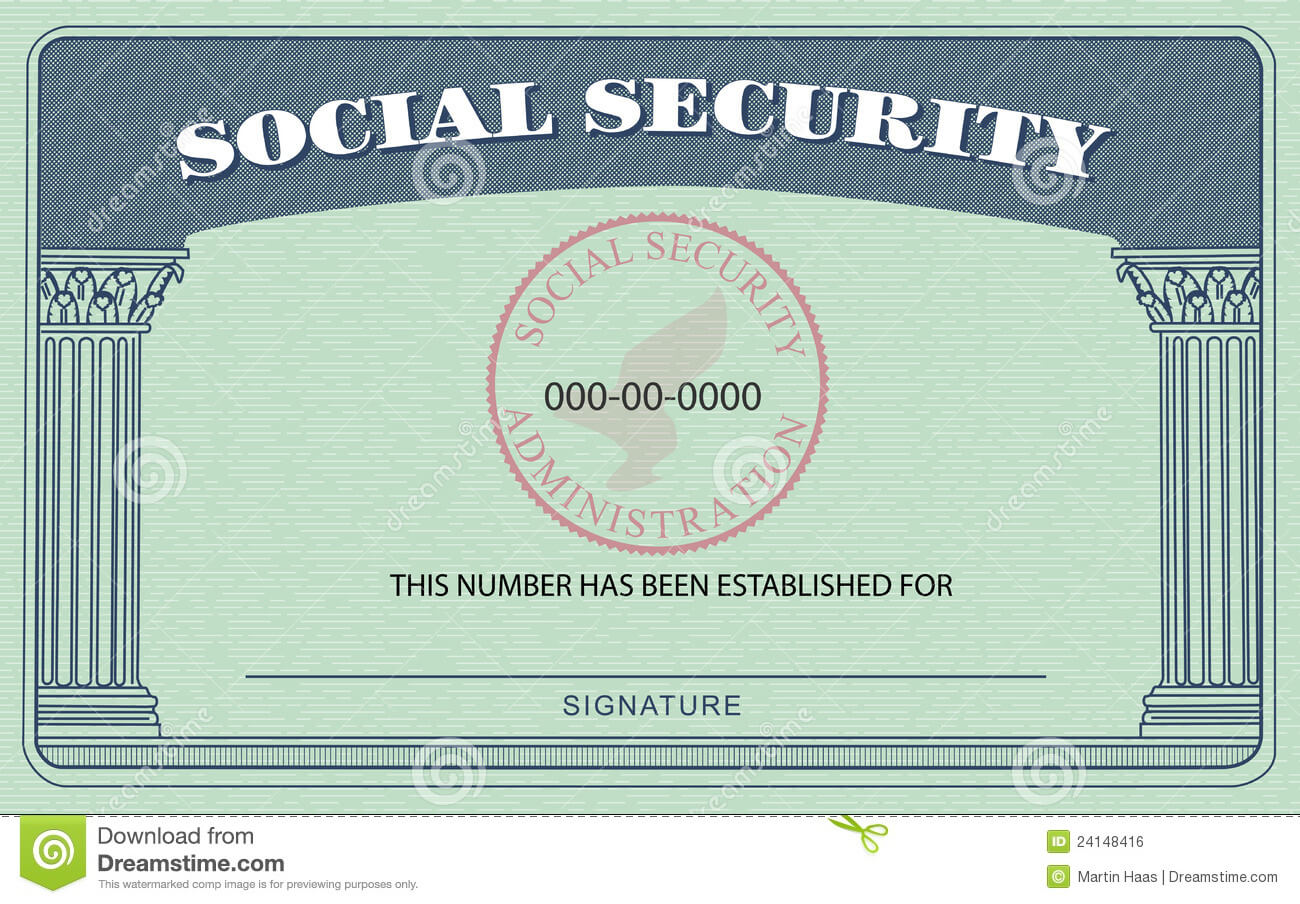Ssn Card Template. Social Security Card Royalty Free Stock In Social Security Card Template Free
