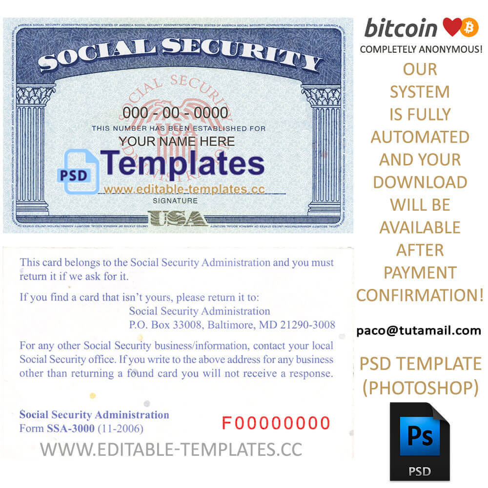 Ssn Usa Social Security Number Template Throughout Social Security Card Template Photoshop
