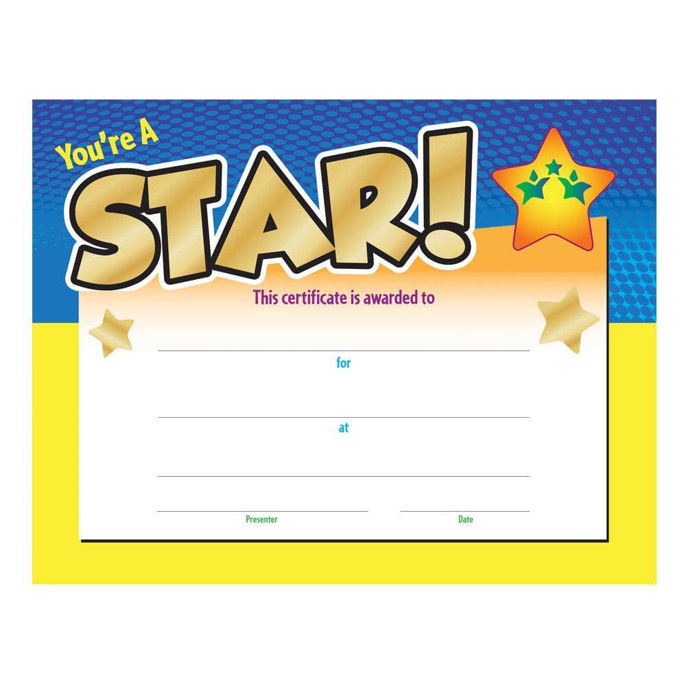 Star Award Template - Dalep.midnightpig.co With Star Award Certificate Template