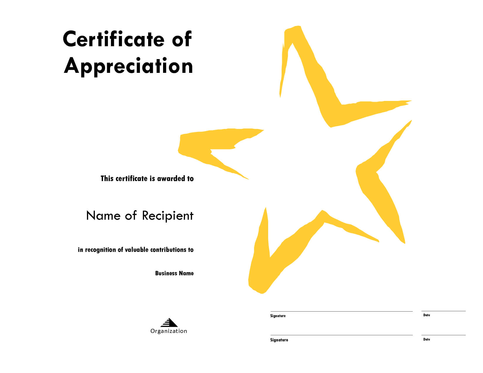 Star Certificate Templates - Calep.midnightpig.co With Regard To Star Certificate Templates Free