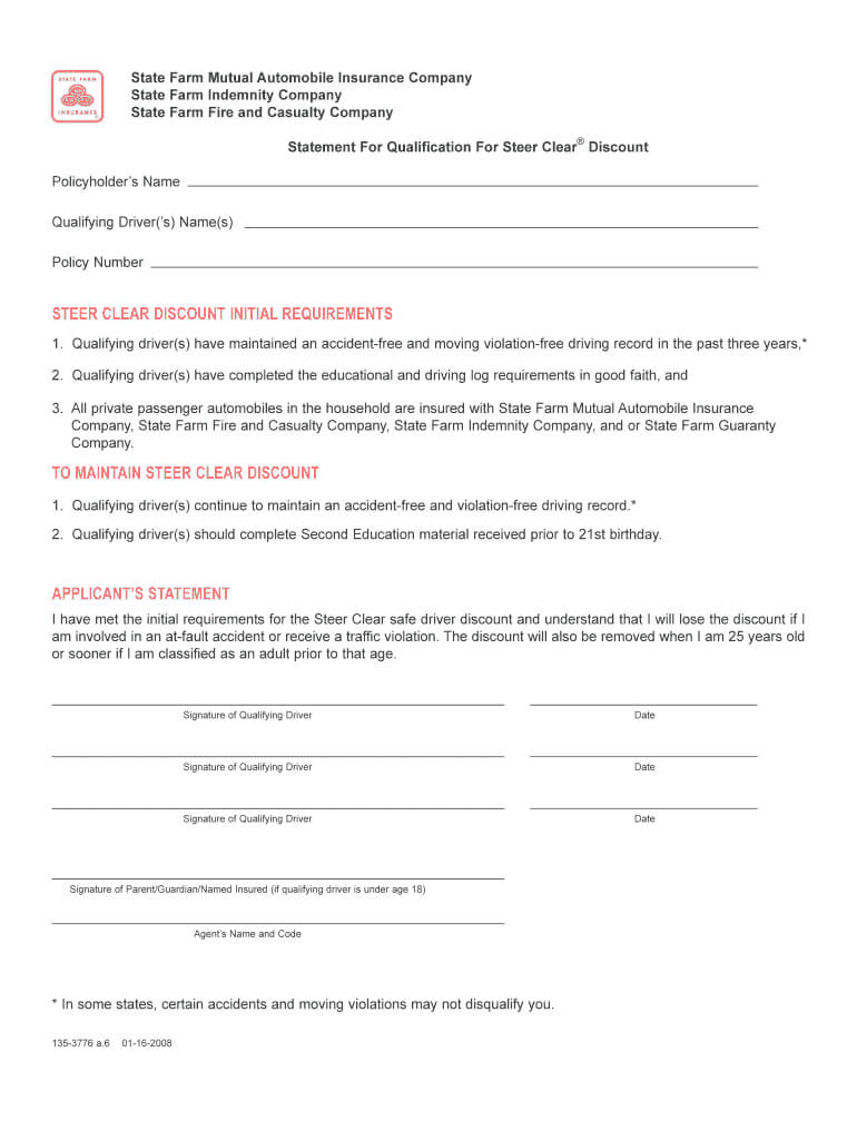 State Farm Steer Clear Fill Out And Sign Printable Pdf Template