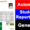 Student Report Card Design In Ms Excel Fully Automatic Inside Result Card Template