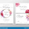 Stylish Watercolor Floral Wedding Invitation Cards Template Pertaining To Free Printable Wedding Rsvp Card Templates