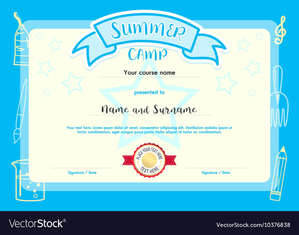 Summer Camp Certificate Template – Calep.midnightpig.co Within Basketball Camp Certificate Template